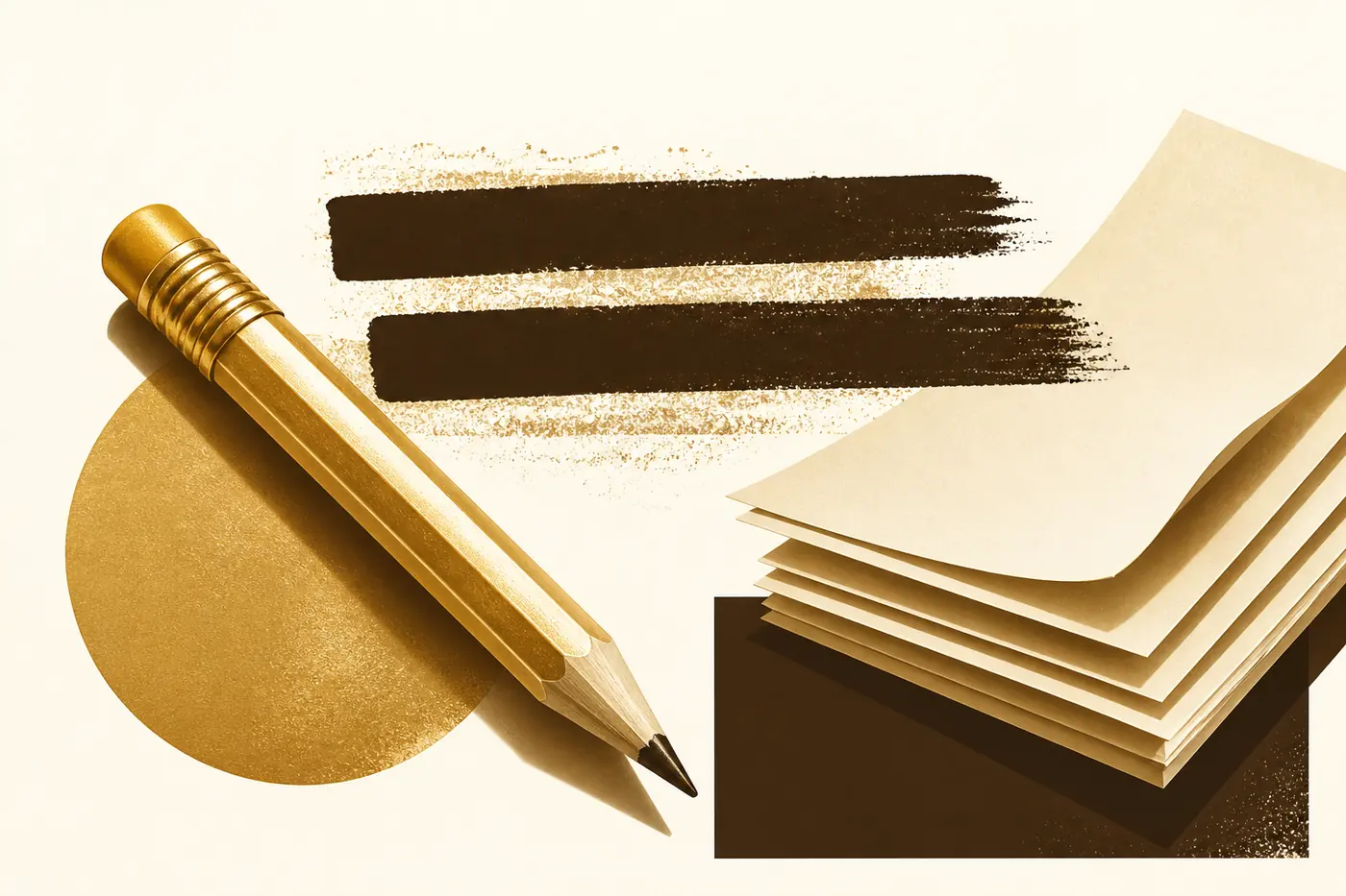 Lápiz y tachados editoriales